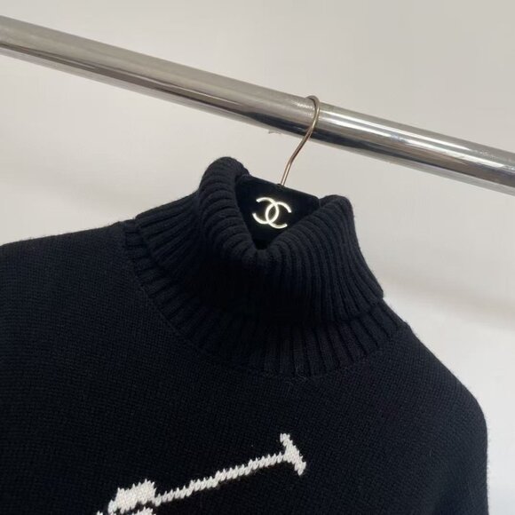 Polo Ralph Lauren Classic cashmere turtleneck Black women's sweater - Picture 5 of 10